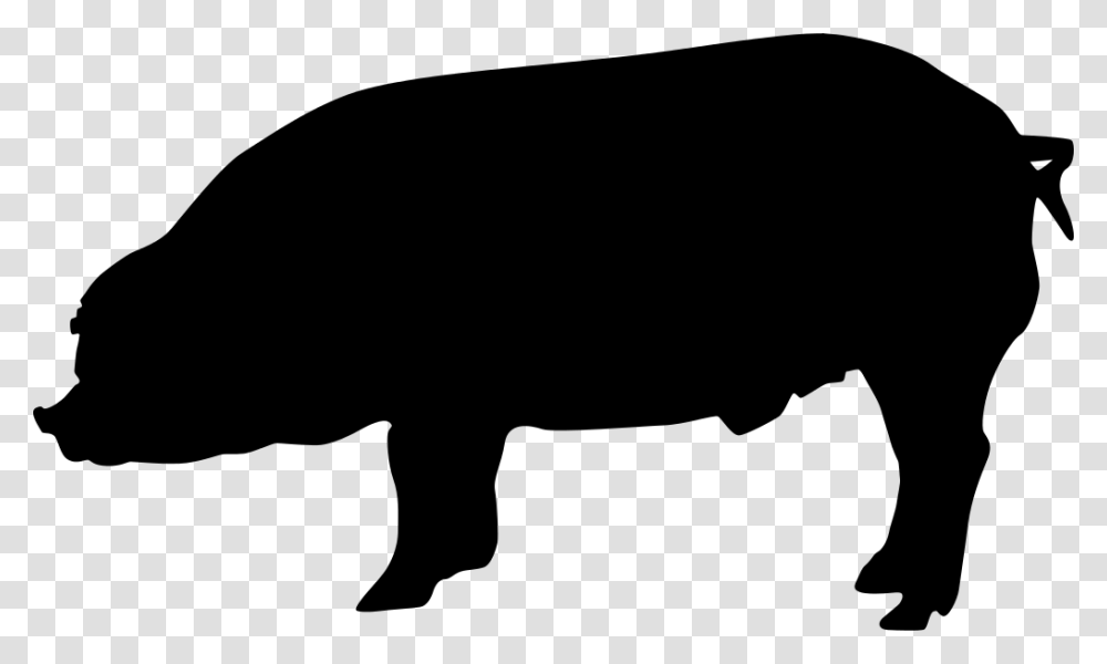 Duroc Pig Silhouette, Gray, World Of Warcraft Transparent Png