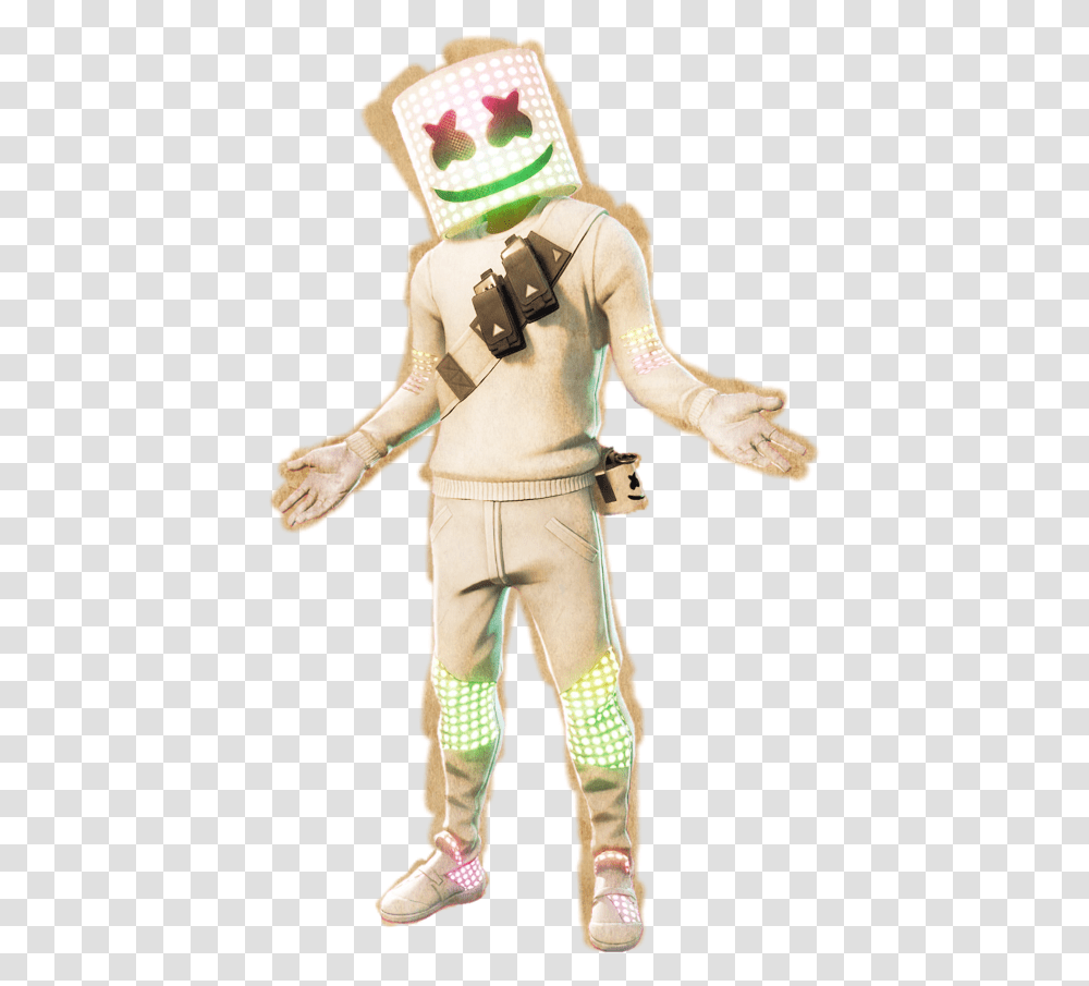 Dusted Marshmello Ft Aura Fortnite Marshmallow From Fortnight, Person, Human, Astronaut, Costume Transparent Png