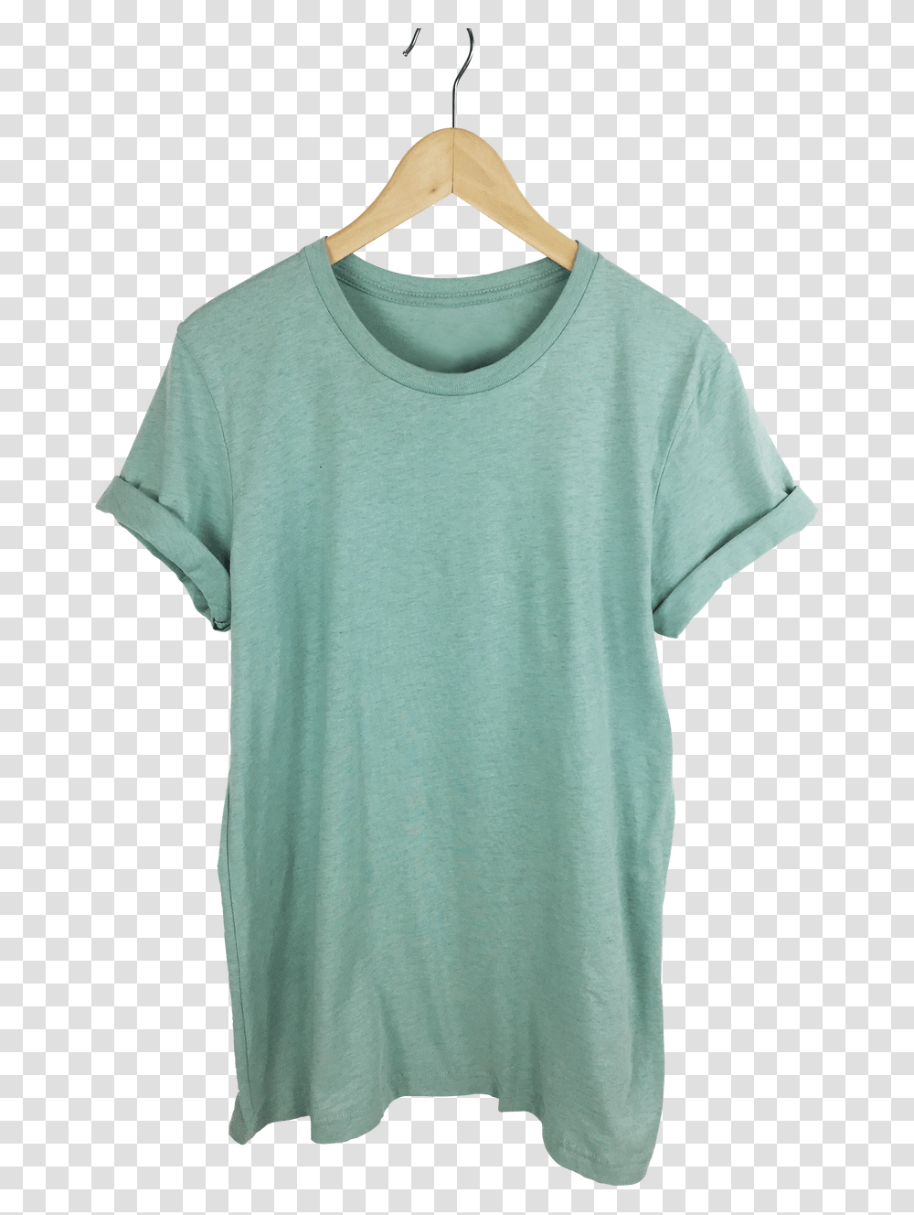 Dusty Mint Tee Tee On Hanger, Apparel, T-Shirt, Sleeve Transparent Png