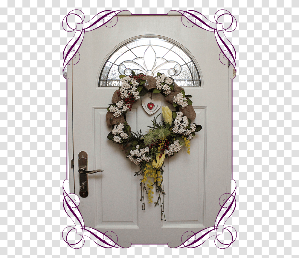 Dusty Pink Bouquets Wedding, Wreath, Couch, Furniture Transparent Png