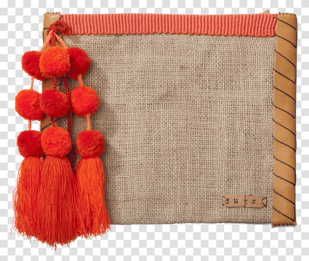 Dutzi Orange Pom Craft, Rug, Home Decor, Linen, Wool Transparent Png