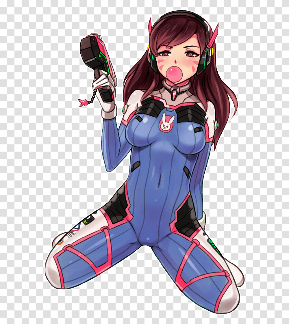 Dva Discord Emoji D Va Background, Comics, Book, Person, Manga Transparent Png