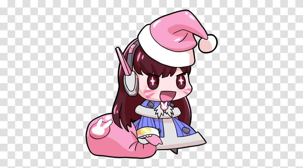 Dva From Overwatch Padoru Cartoon, Comics, Book, Sweets, Food Transparent Png