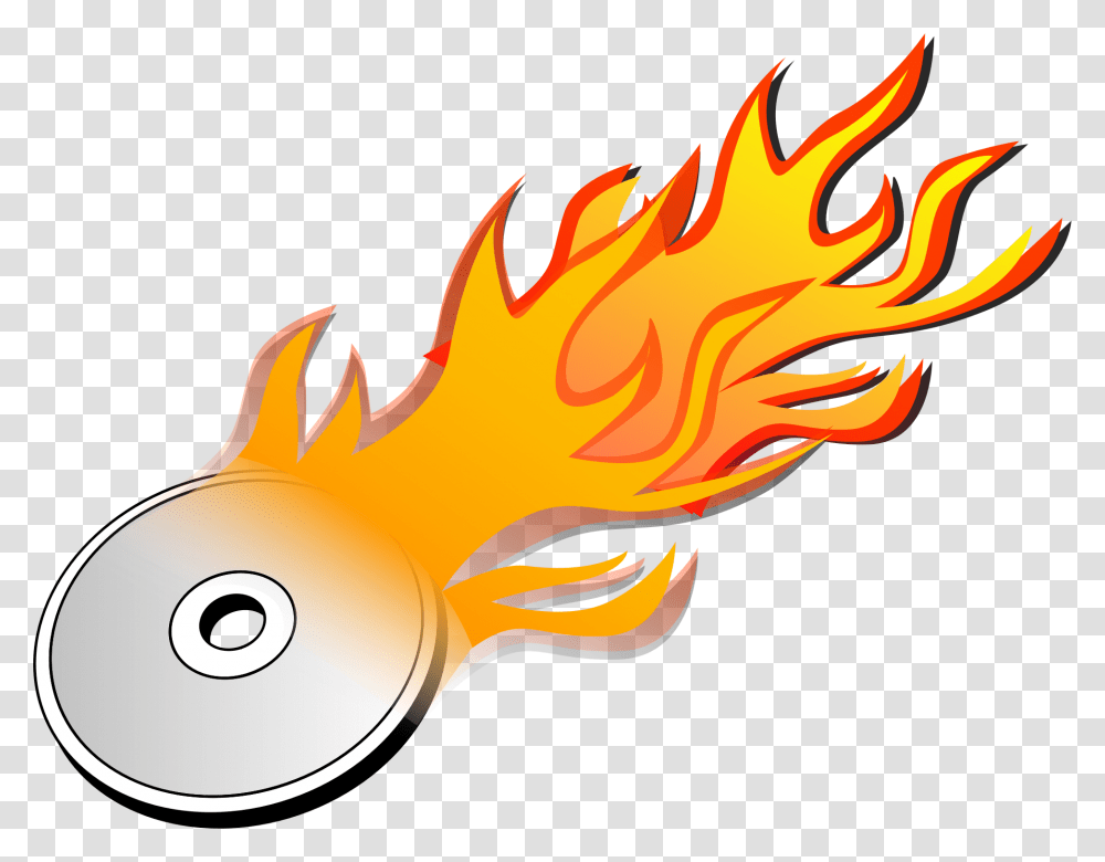 Dvd Burn Burning Free Vector Graphic On Burning Cd Clipart, Fire, Flame, Lobster, Seafood Transparent Png