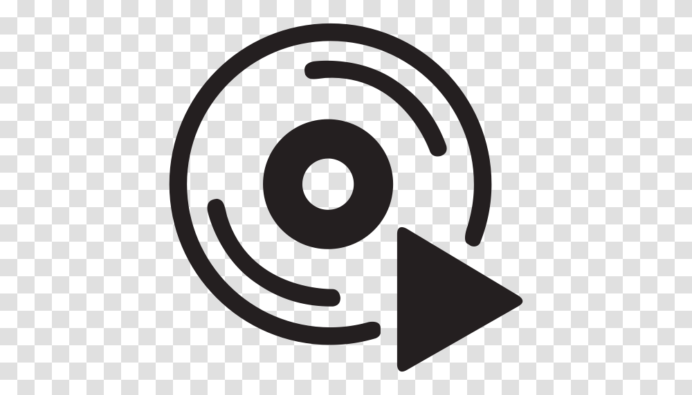 Dvd Player Monochrome Flat Icon With And Vector Format, Spiral, Label Transparent Png