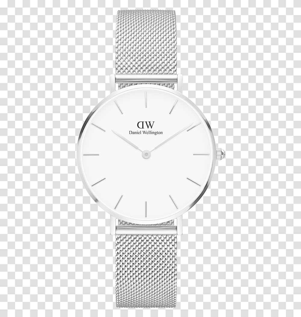 Dw Watch Classic Petite Sterling Silver White Daniel Wellington Petite Sterling, Wristwatch, Analog Clock, Lamp, Clock Tower Transparent Png