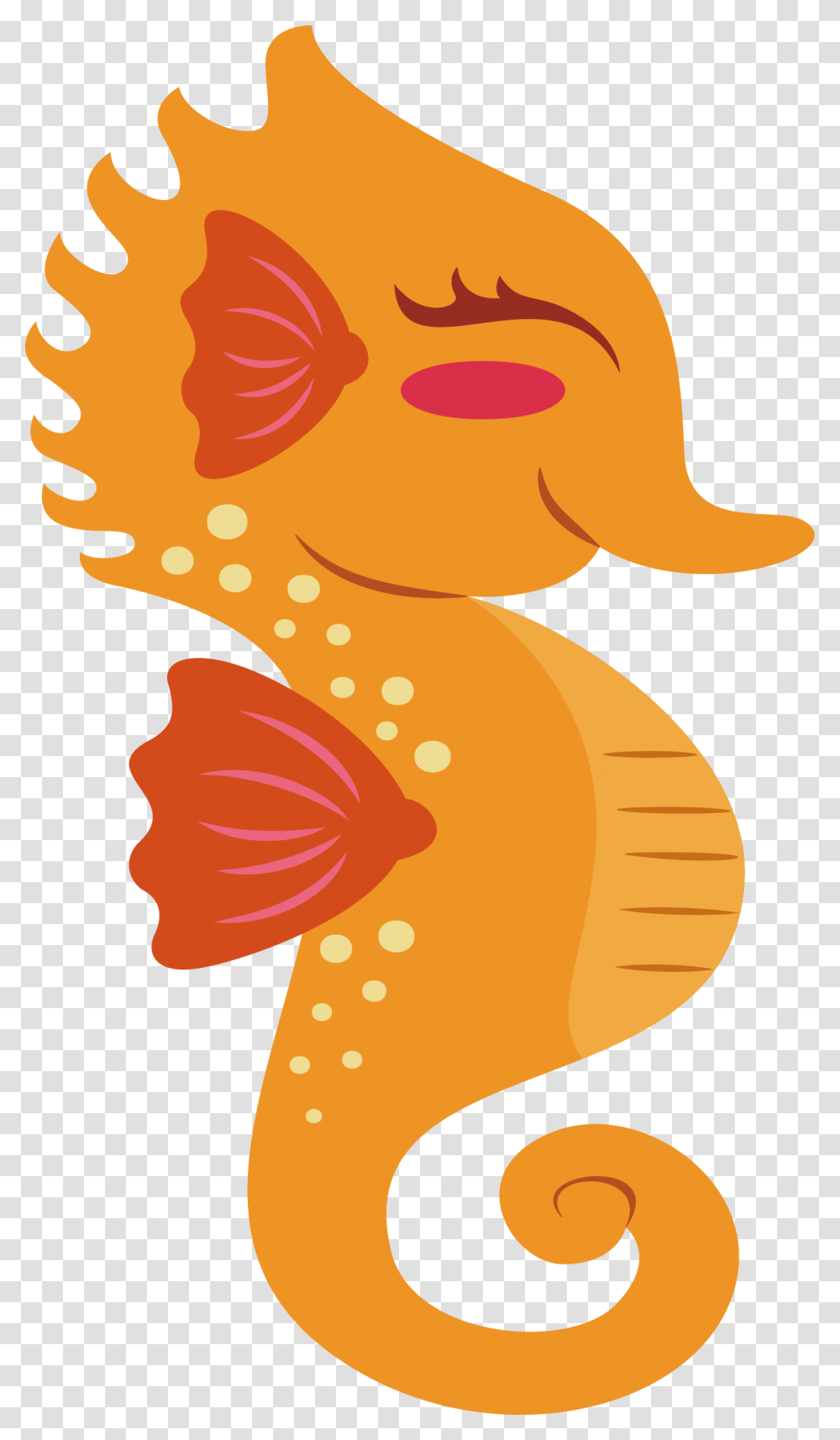 Dwarf Orange Clip Art Hippocampus Cute Seahorse Clipart, Animal, Fish, Goldfish, Bird Transparent Png