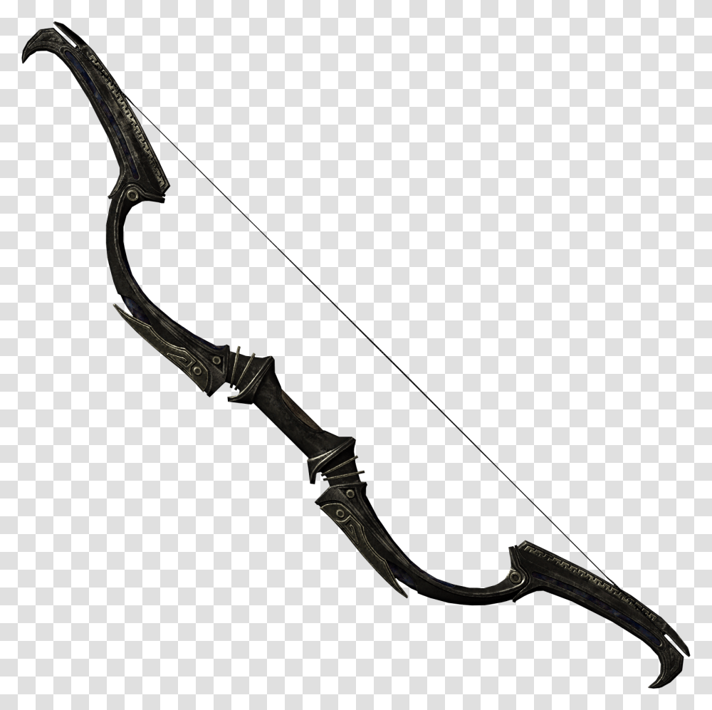 Dwarven Black Bow Of Fate, Arrow, Weapon, Weaponry Transparent Png
