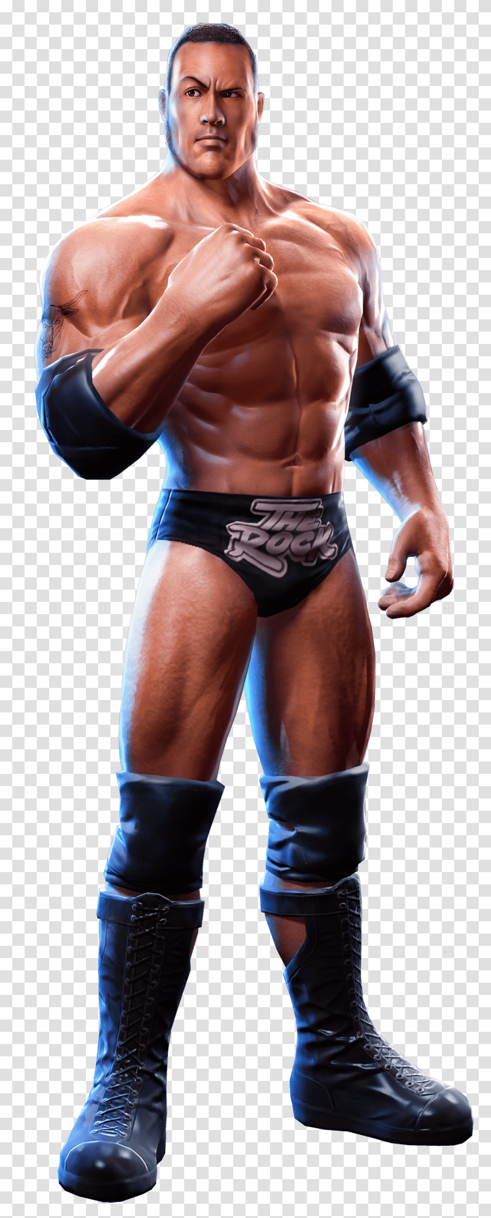 Dwayne Johnson Game Character Download Wwe All Star The Rock, Person, Arm, Hand Transparent Png