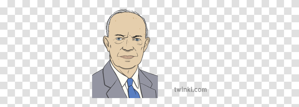 Dwight D Eisenhower Illustration Gentleman, Face, Person, Head, Clothing Transparent Png
