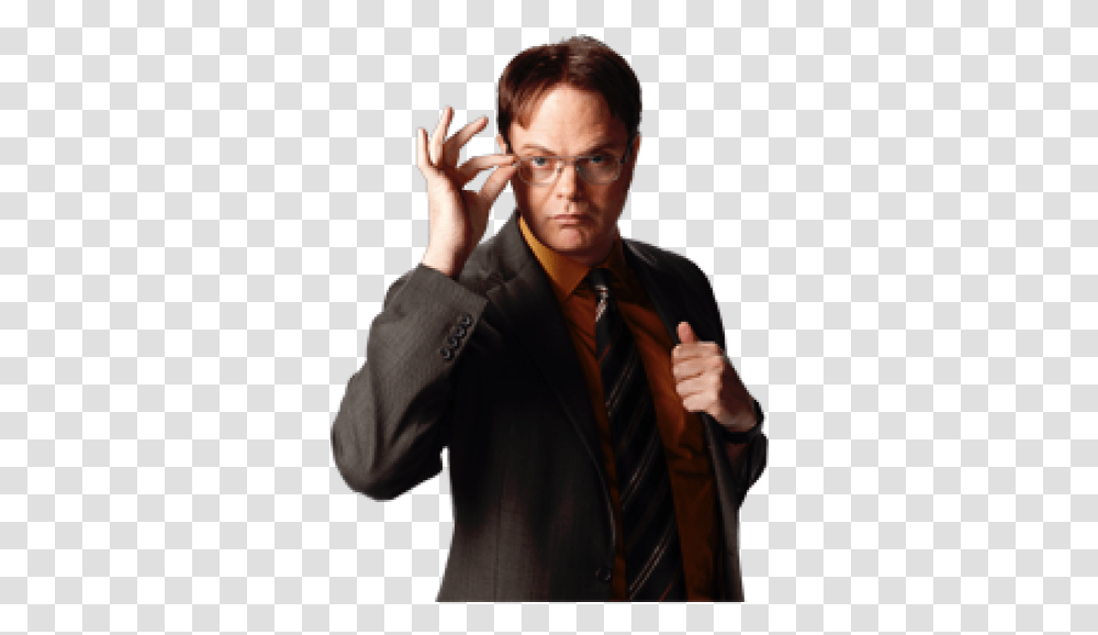 Dwight Schrute 2 Image Gentleman, Clothing, Person, Suit, Overcoat Transparent Png