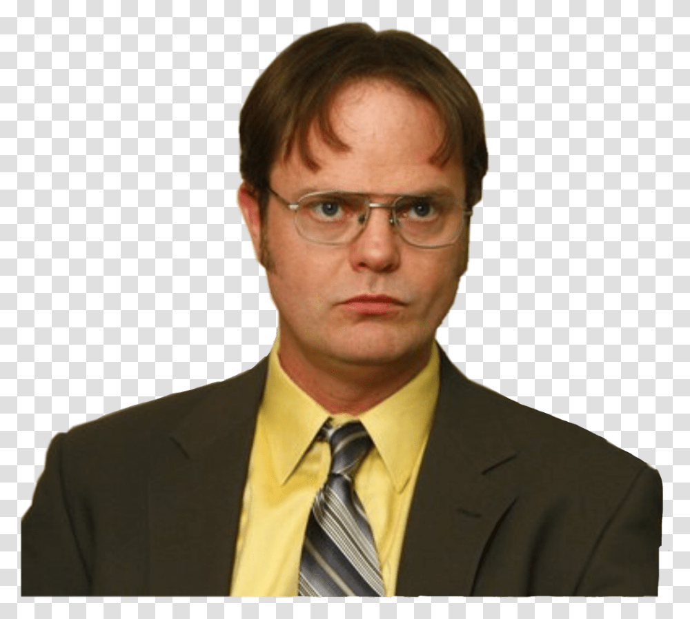 Dwight Theoffice Office Mood Freetoedit Dwight The Office Characters, Tie, Accessories, Person, Suit Transparent Png