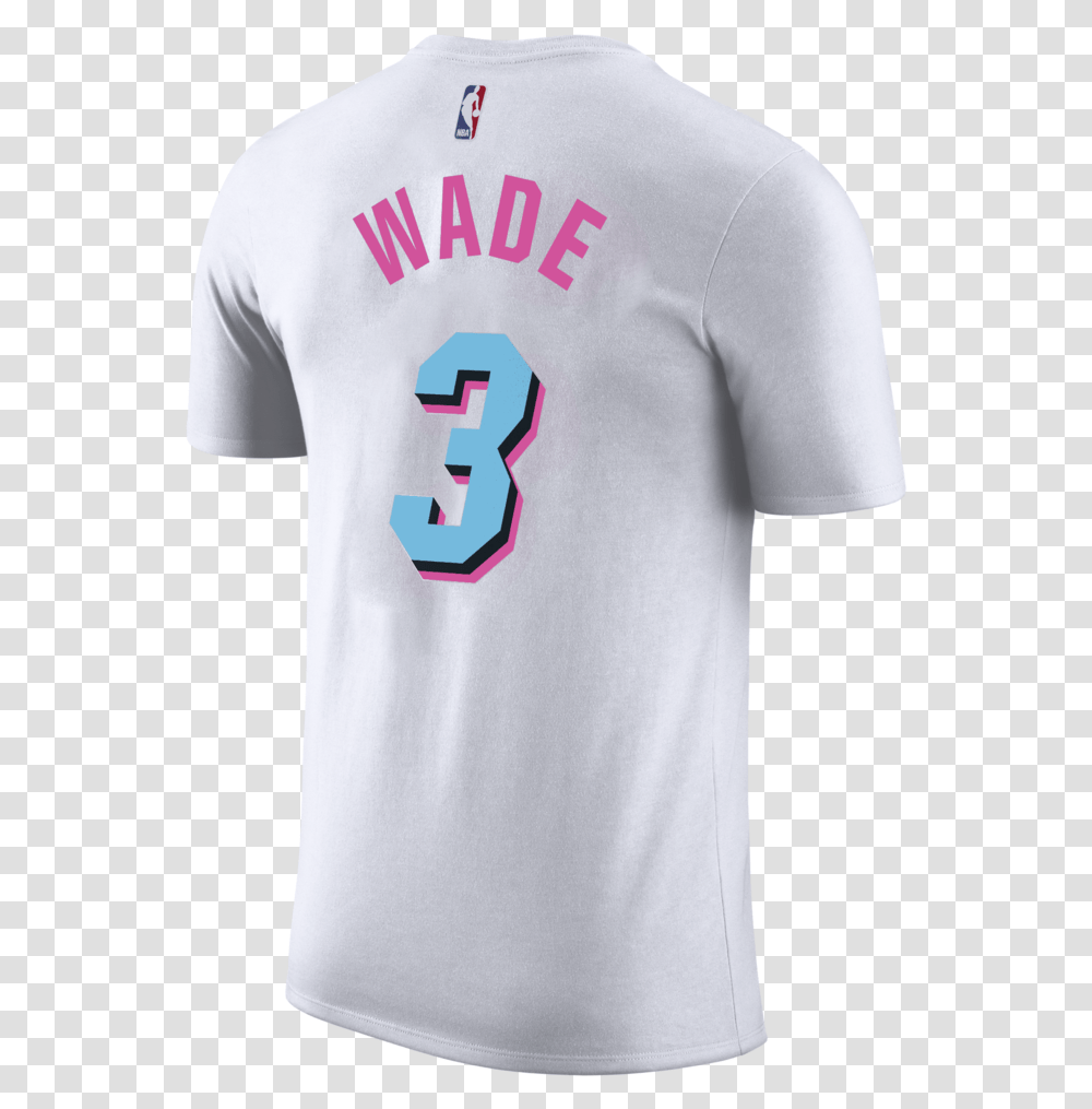 Dwyane Wade Miami Heat Vice Uniform City Edition Youth Name Shirt Dwyane Wade, Clothing, Apparel, Jersey, T-Shirt Transparent Png