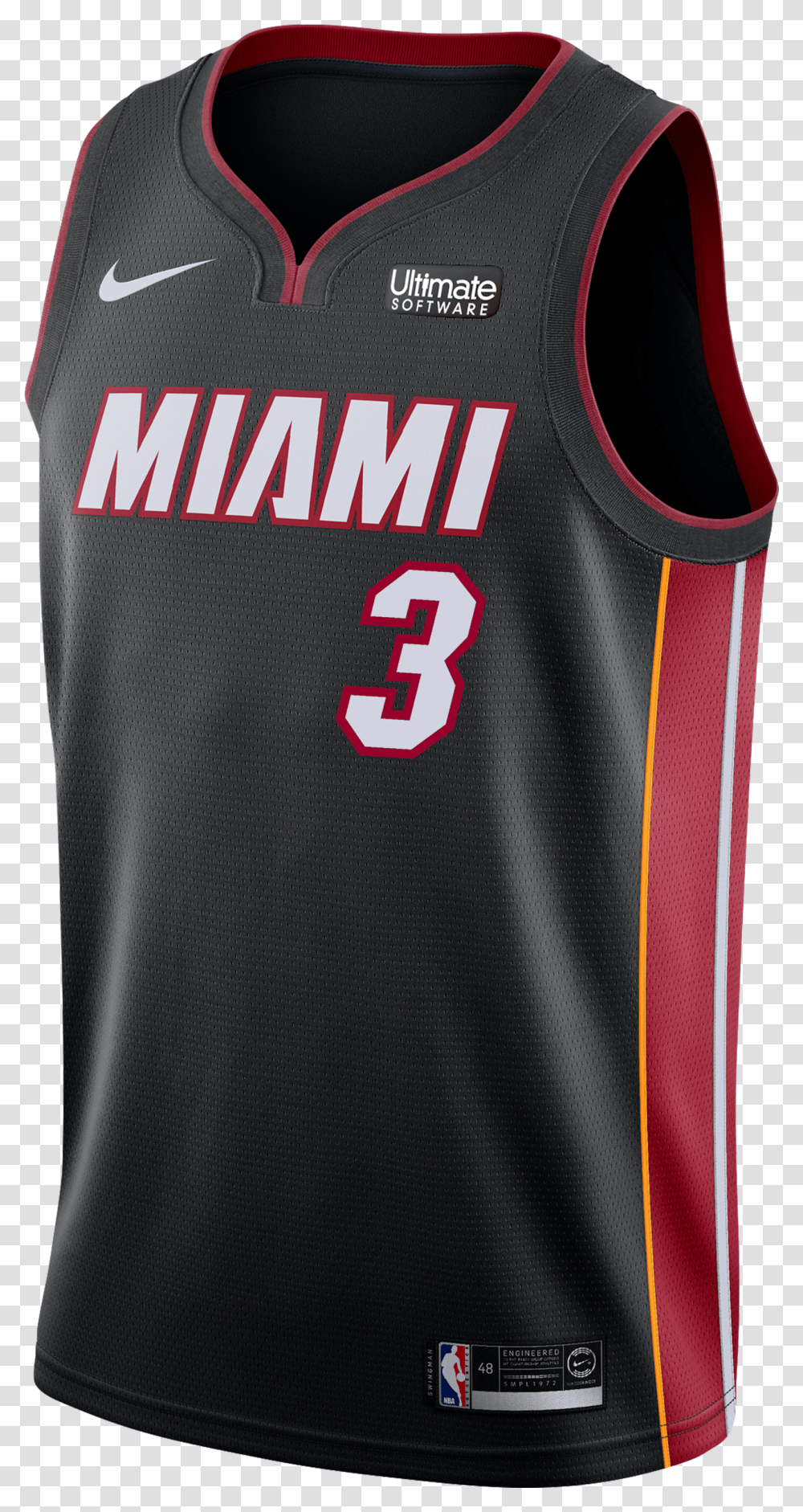 Dwyane Wade Nike Miami Heat Icon Black Swingman Jersey Russell Westbrook Rockets Jersey Transparent Png
