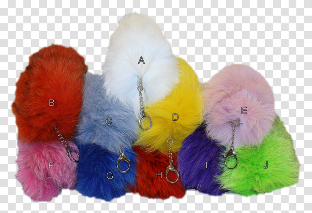 Dyed Fox Tail Keychains Plush, Teddy Bear, Toy, Costume, Cushion Transparent Png
