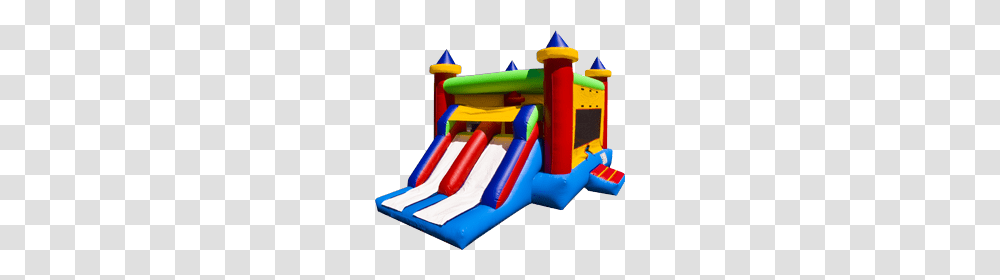 Dynamic Double Bounce House Large Jumping Area And Two Slides, Inflatable, Toy Transparent Png