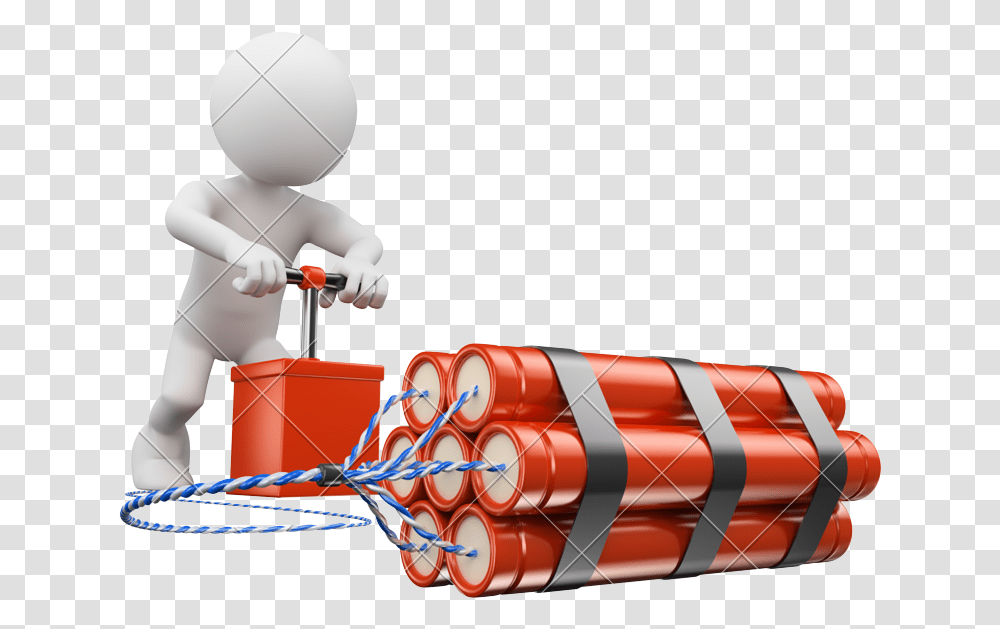 Dynamite Clipart 3d White Man Explosion, Bomb, Weapon, Weaponry, Person Transparent Png