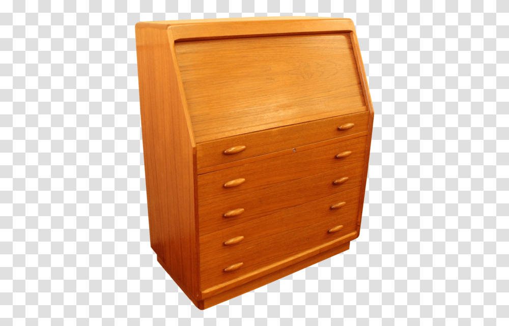 Dyrlund Danish Teak Rolltop Desk Chest Of Drawers, Furniture, Dresser, Cabinet Transparent Png