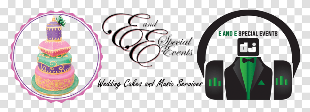 E And E Special Events Wedding Cakes And Dj Services Calligraphy, Birthday Cake, Dessert, Food Transparent Png