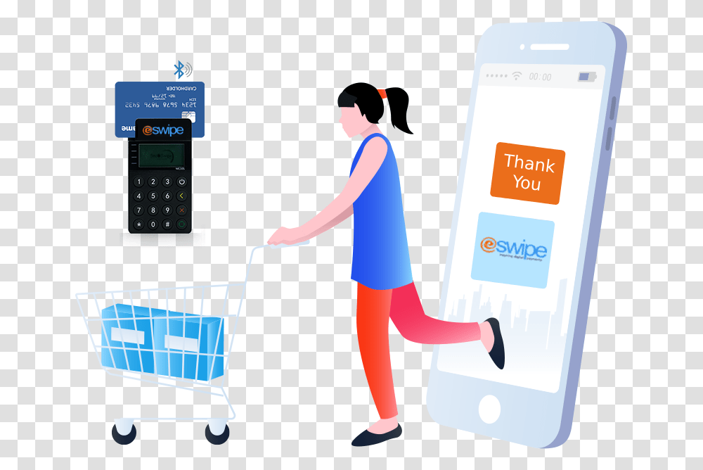 E Commerce, Person, Human, Shopping Cart, Mobile Phone Transparent Png