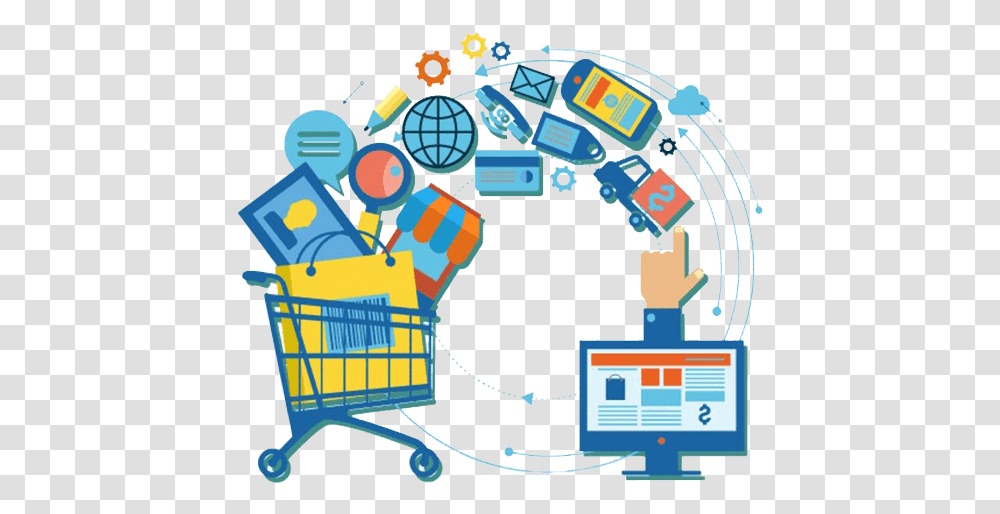 E Commerce Photos, Shopping Cart, Robot Transparent Png