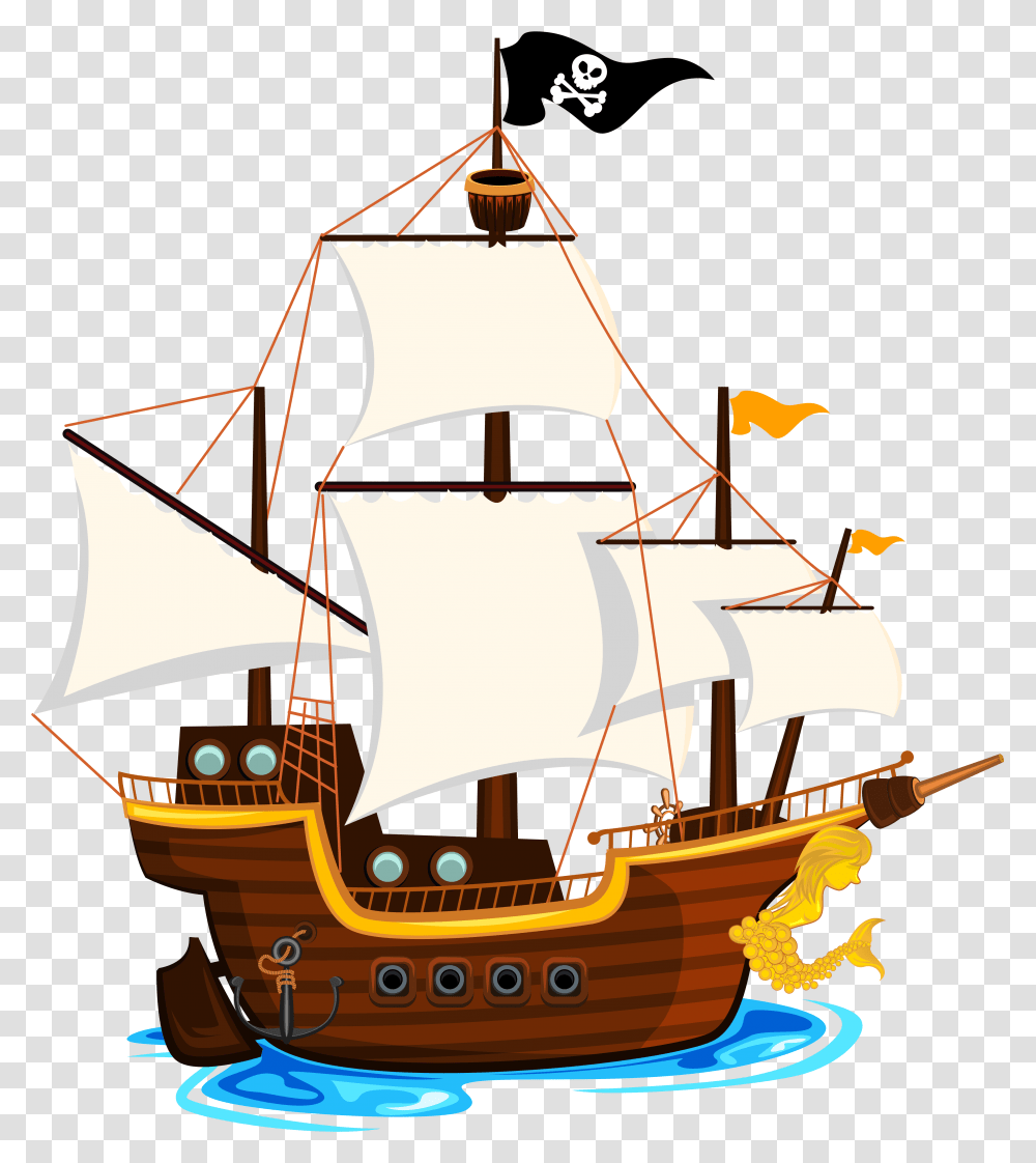 E D Ea C Orig Edeacorig Background Pirate Ship Clipart, Boat, Vehicle, Transportation, Watercraft Transparent Png