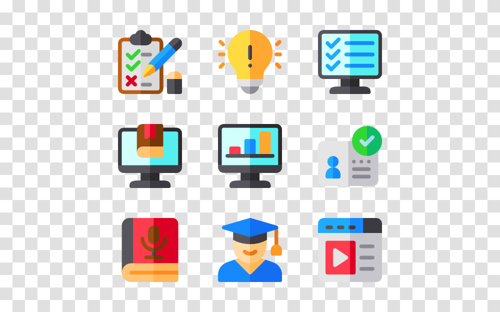 E Learning Online Icon Packs, Light, Electronics, Computer Transparent Png
