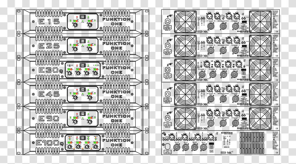E Series Amplifiers Technical Drawing Circle, Pac Man Transparent Png