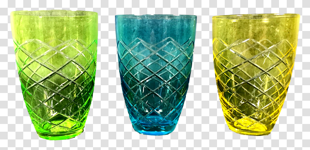 Each Coloured Cut Glass Water Glasses Home Decor Vase, Goblet, Pineapple, Fruit, Plant Transparent Png
