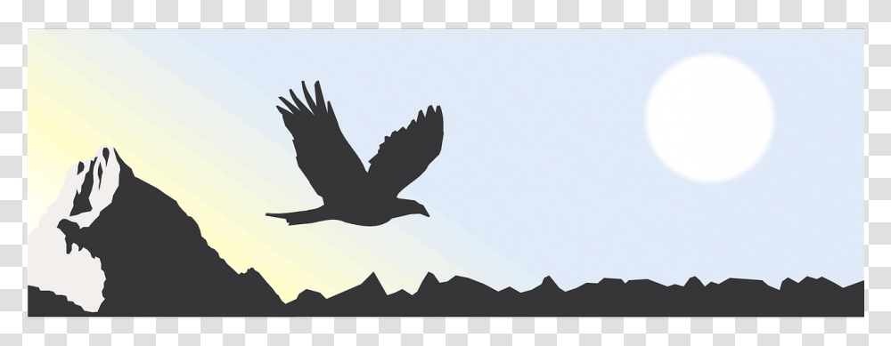 Eagle And Mountain Silhouette Portable Network Graphics, Flying, Bird, Animal, Blackbird Transparent Png