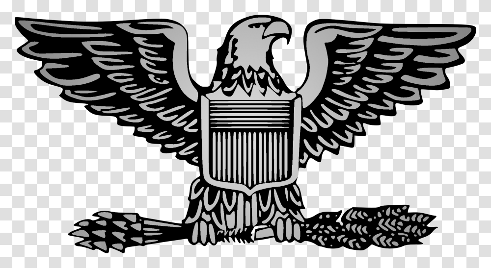 Eagle Army Pencil And Colonel Rank, Emblem, Bird, Animal Transparent Png
