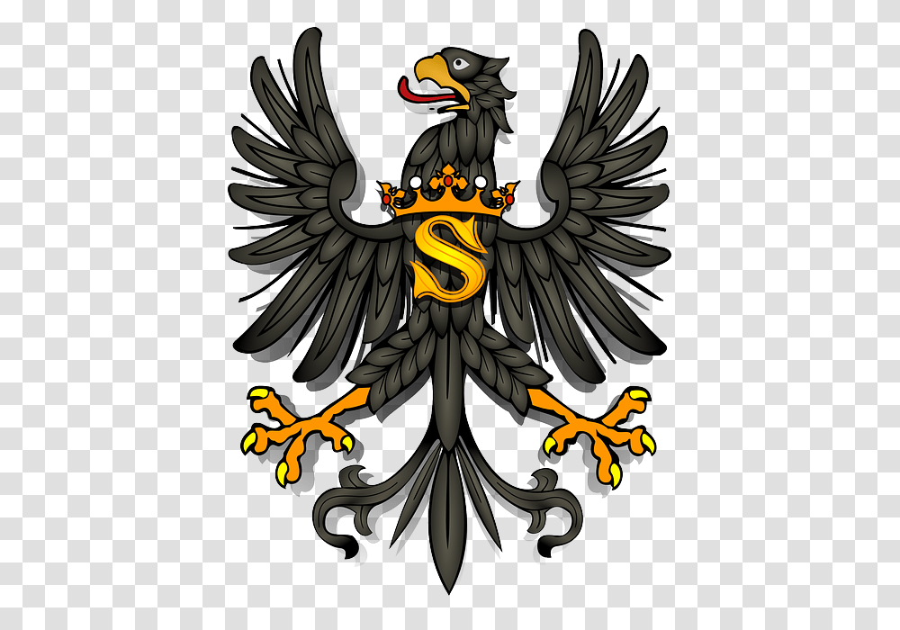 Eagle Bird Animal Coat Symbol Coat Of Arms King Kingdom Of Prussia Coat Of Arms, Emblem, Building, Architecture, Pillar Transparent Png