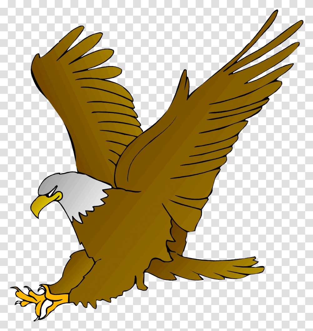 Eagle Cartoon Clipart Amos Elementary Animated Eagle Background, Bird, Animal, Bald Eagle Transparent Png