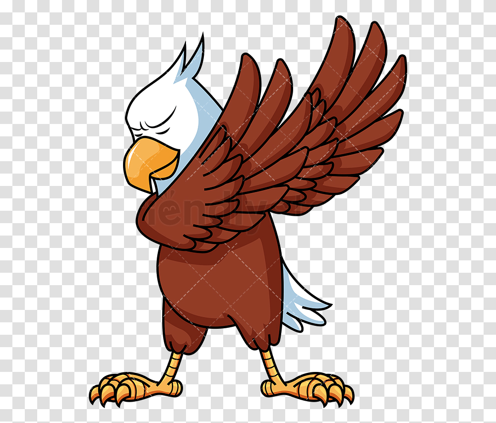 Eagle Dabbing Bald Vector Cartoon Clipart Bald Eagle Cartoon, Bird, Animal, Fowl, Poultry Transparent Png