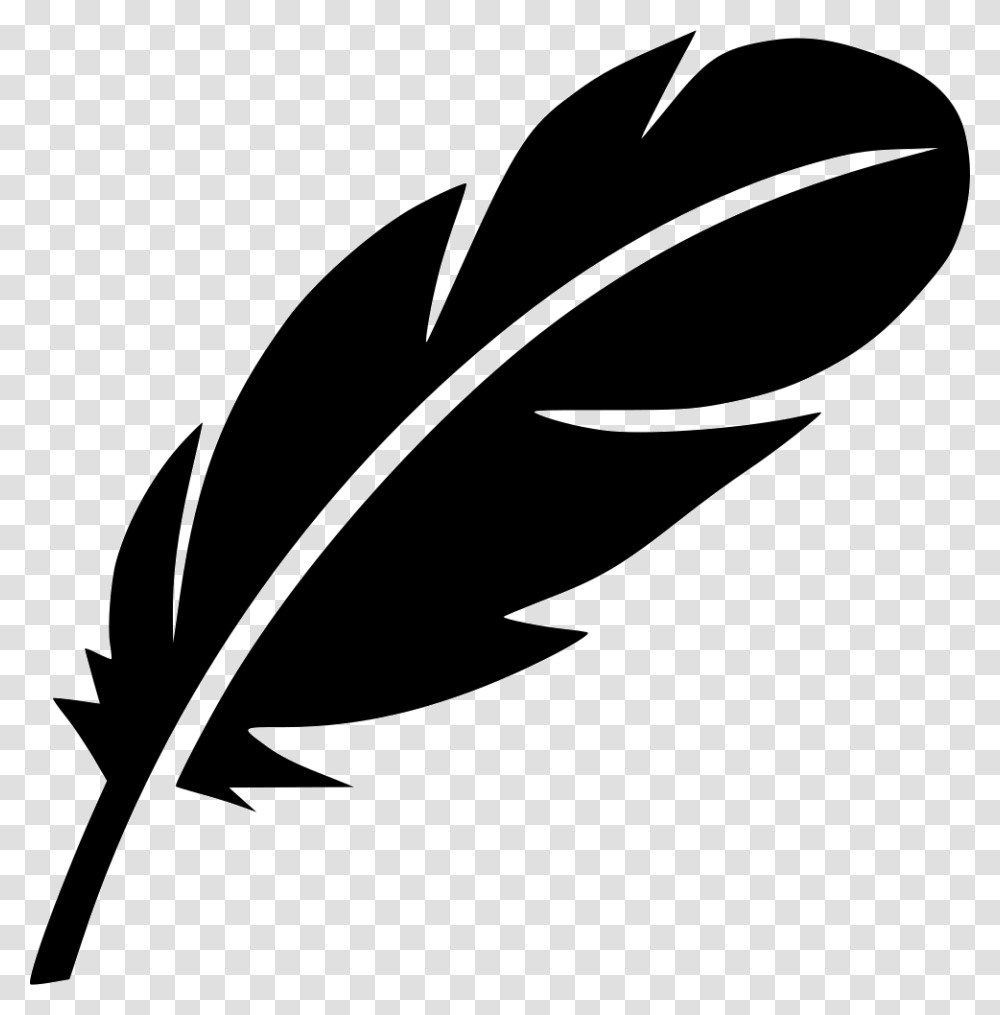 Eagle Feather Clip Art, Leaf, Plant, Stencil Transparent Png