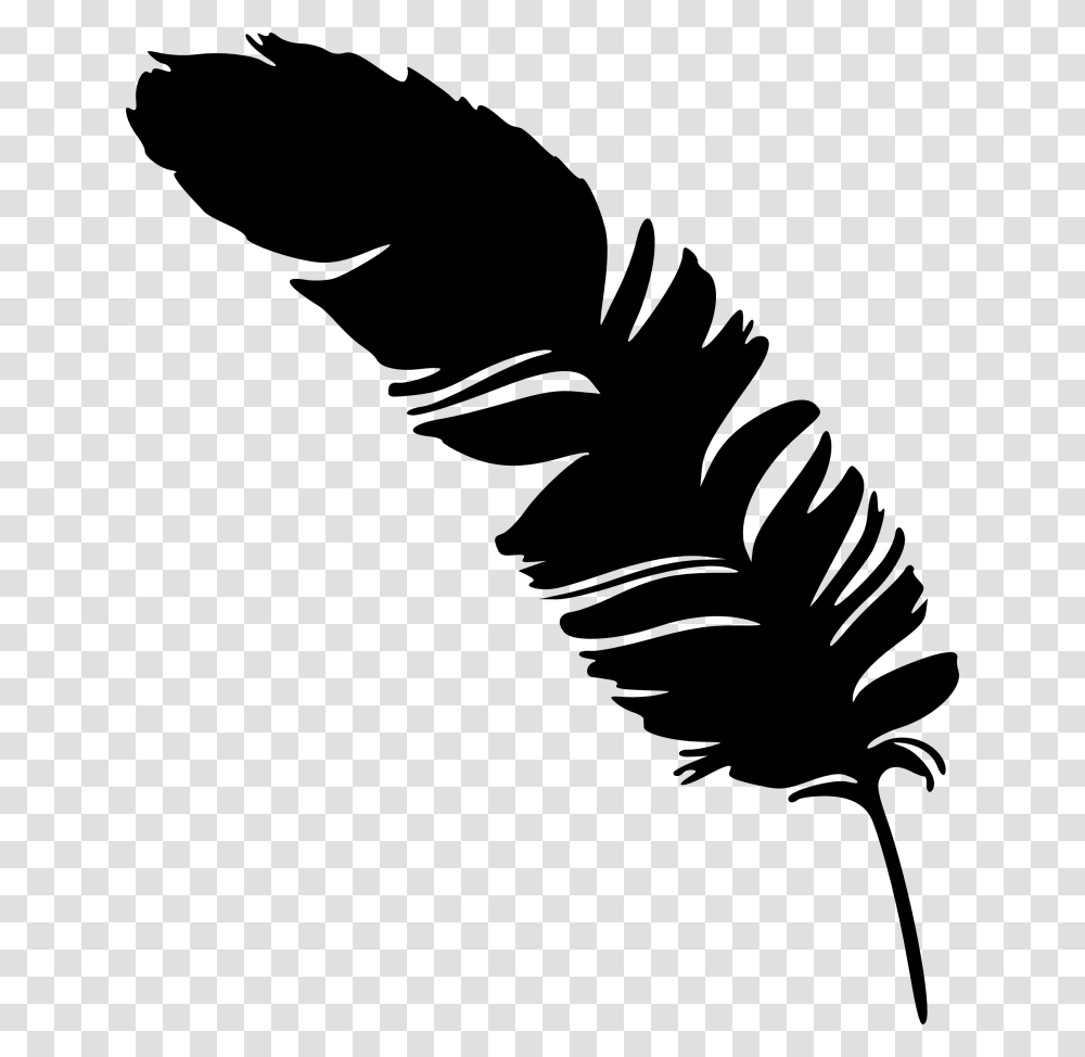 Eagle Feather Vector Feather Silhouette, Gray, World Of Warcraft Transparent Png
