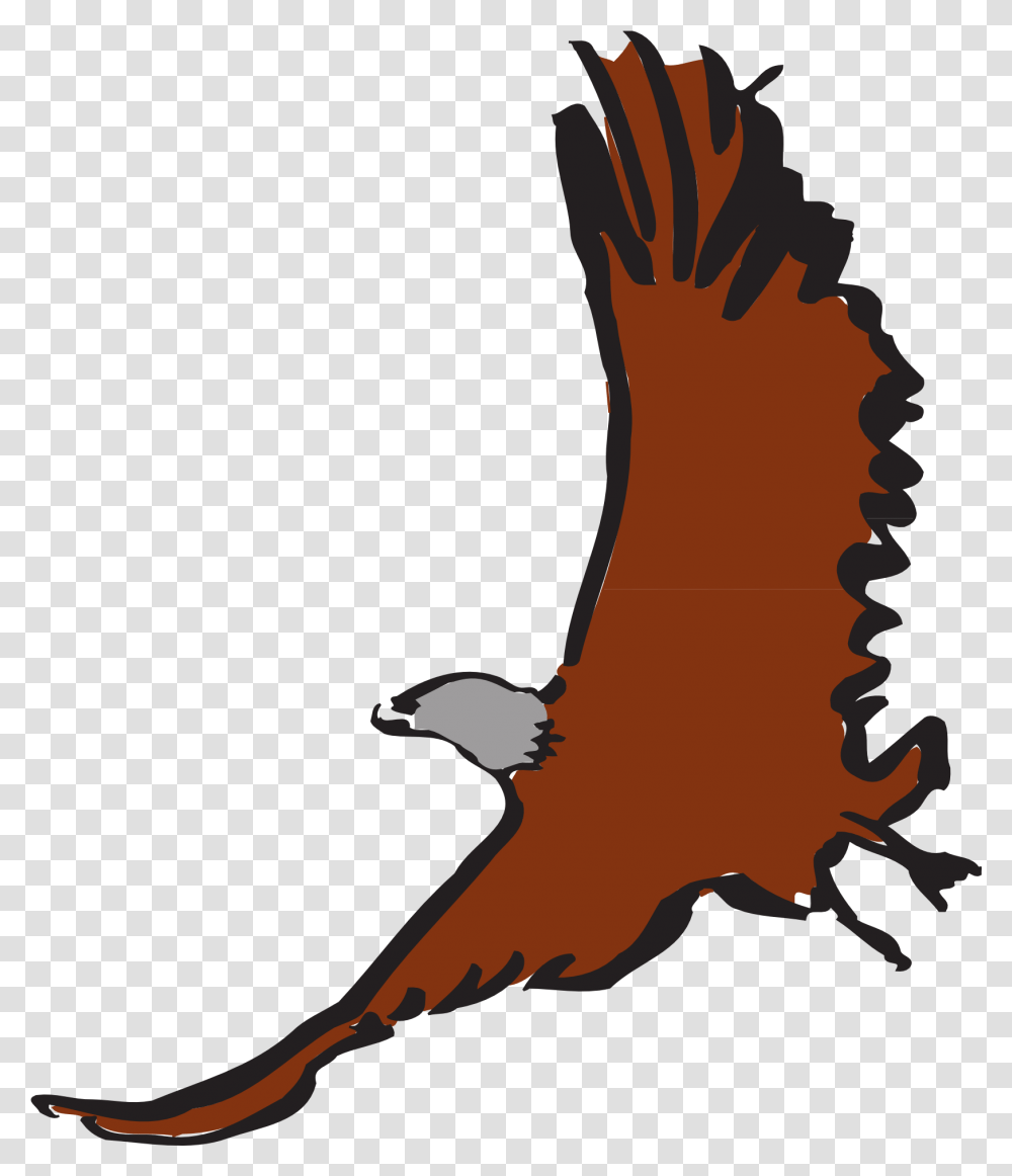 Eagle Flying With Soaring Wings Vector Drawing Clip Art, Vulture, Bird, Animal, Mammal Transparent Png