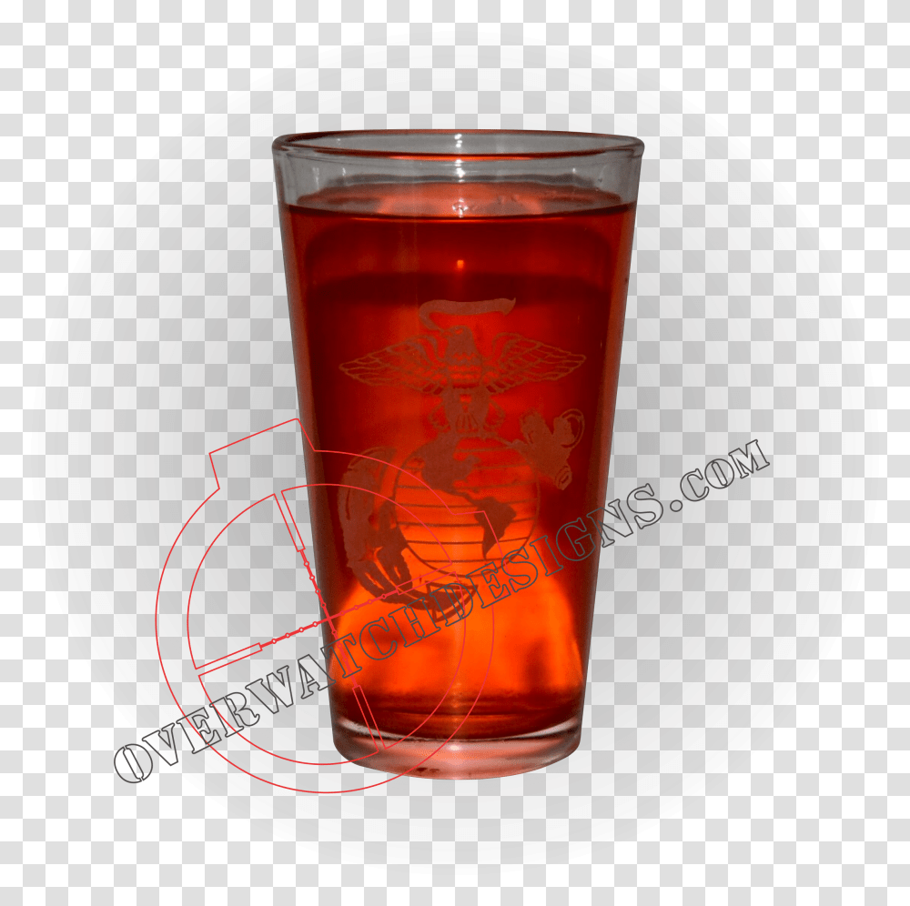 Eagle Globe And Anchor Pint Glass Pint Glass, Beer Glass, Alcohol, Beverage, Drink Transparent Png