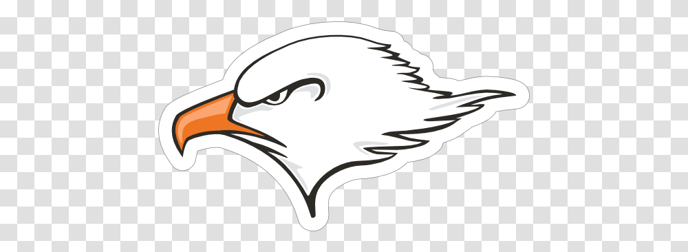 Eagle Head Mascot Sticker Illustration, Animal, Bird, Beak, Seagull Transparent Png