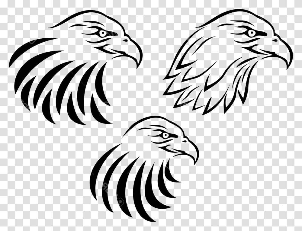 Eagle Head Vector Art Clipart Black And White, Bird, Animal, Blackbird, Agelaius Transparent Png