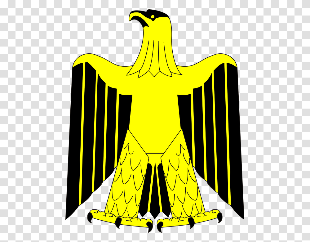Eagle Heraldic Animal Gold Black Pride Power Iraq Coat Of Arms, Wasp, Bee, Insect Transparent Png