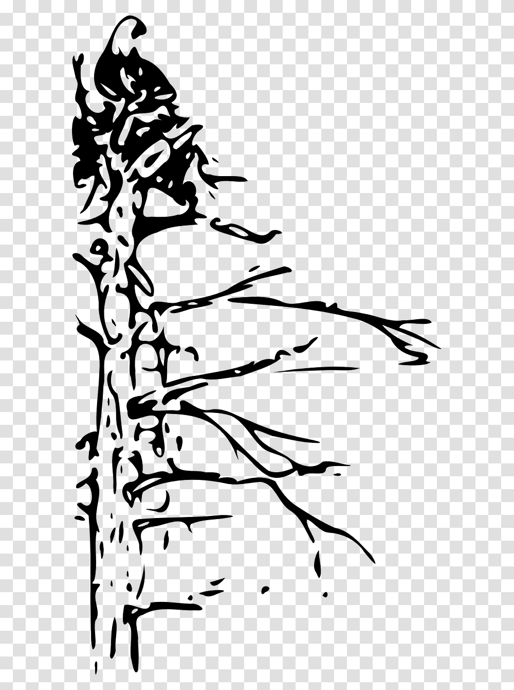 Eagle In A Tree Clipart Black And White, Gray, World Of Warcraft Transparent Png