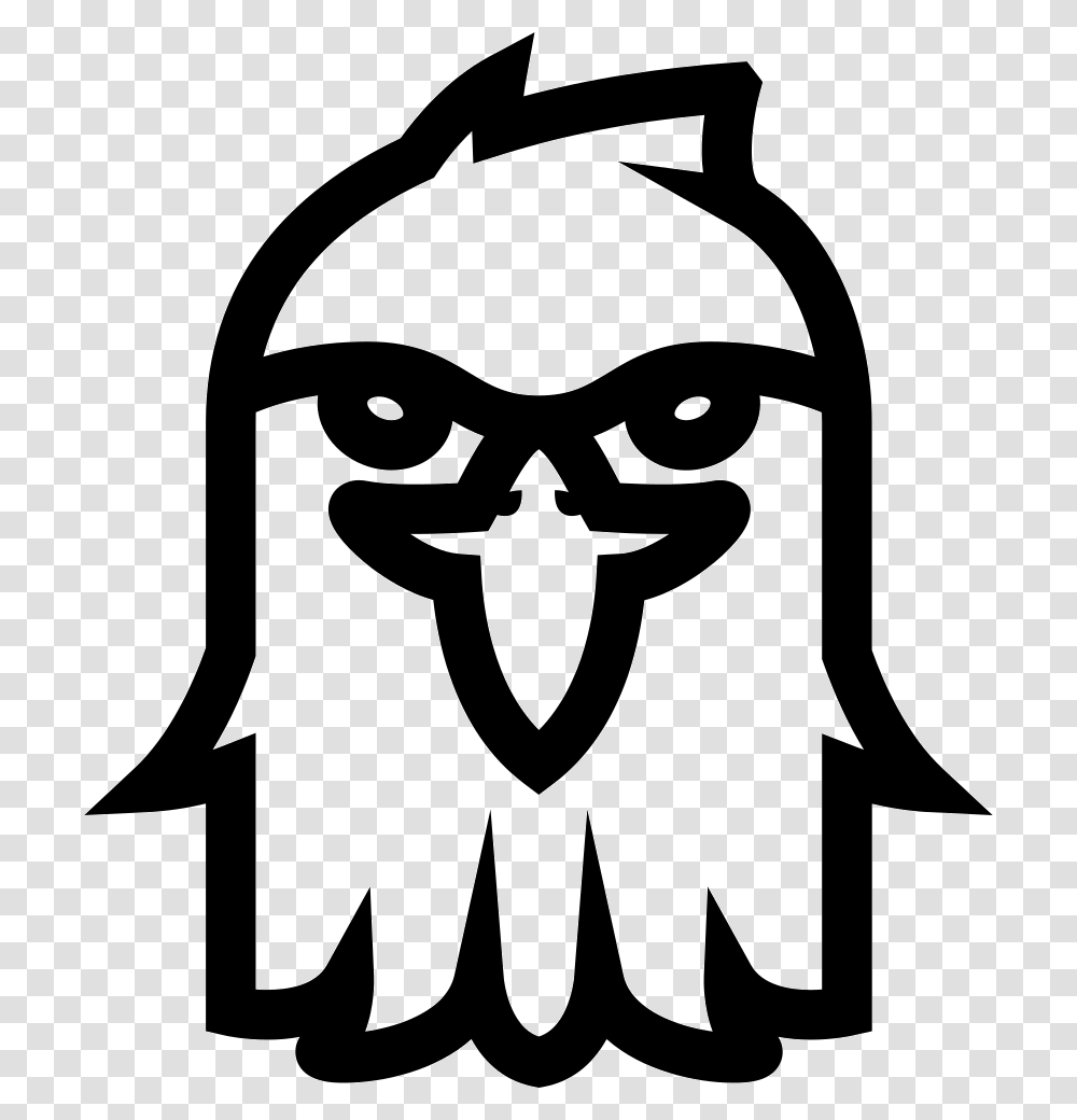 Eagle Outline Eagle Front Icon, Stencil, Label Transparent Png