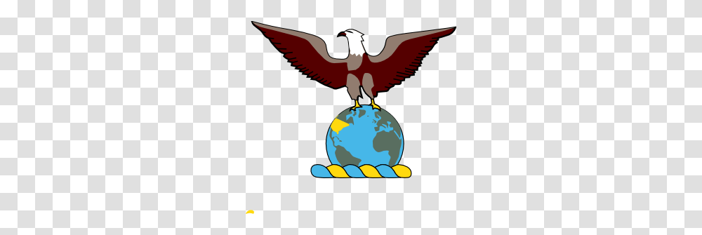 Eagle Over Globe Clip Art, Vulture, Bird, Animal, Flying Transparent Png