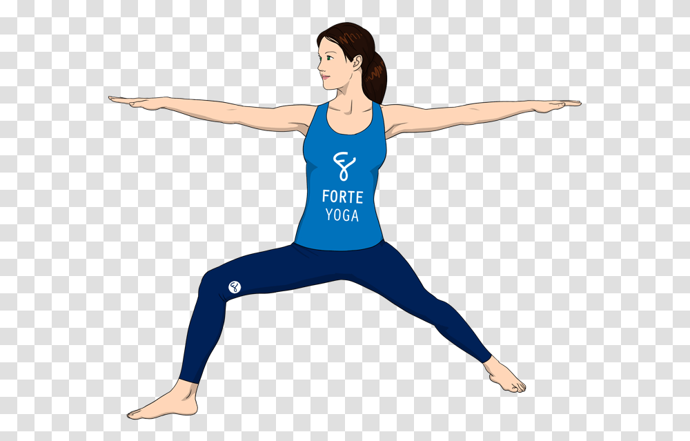 Eagle Pose Warrior Ii Yoga Pose Clipart Download Warrior Pose Clip Art, Person, Female, Sport Transparent Png