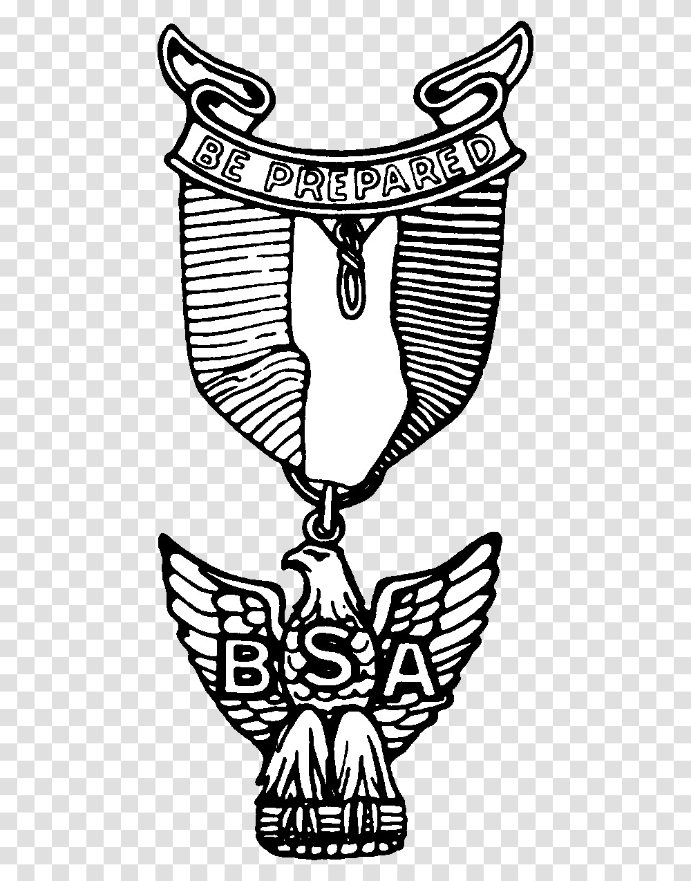 Eagle Scout Medal Large Bw Clip Art Eagle Scout Clip Art, Logo, Trademark, Stencil Transparent Png