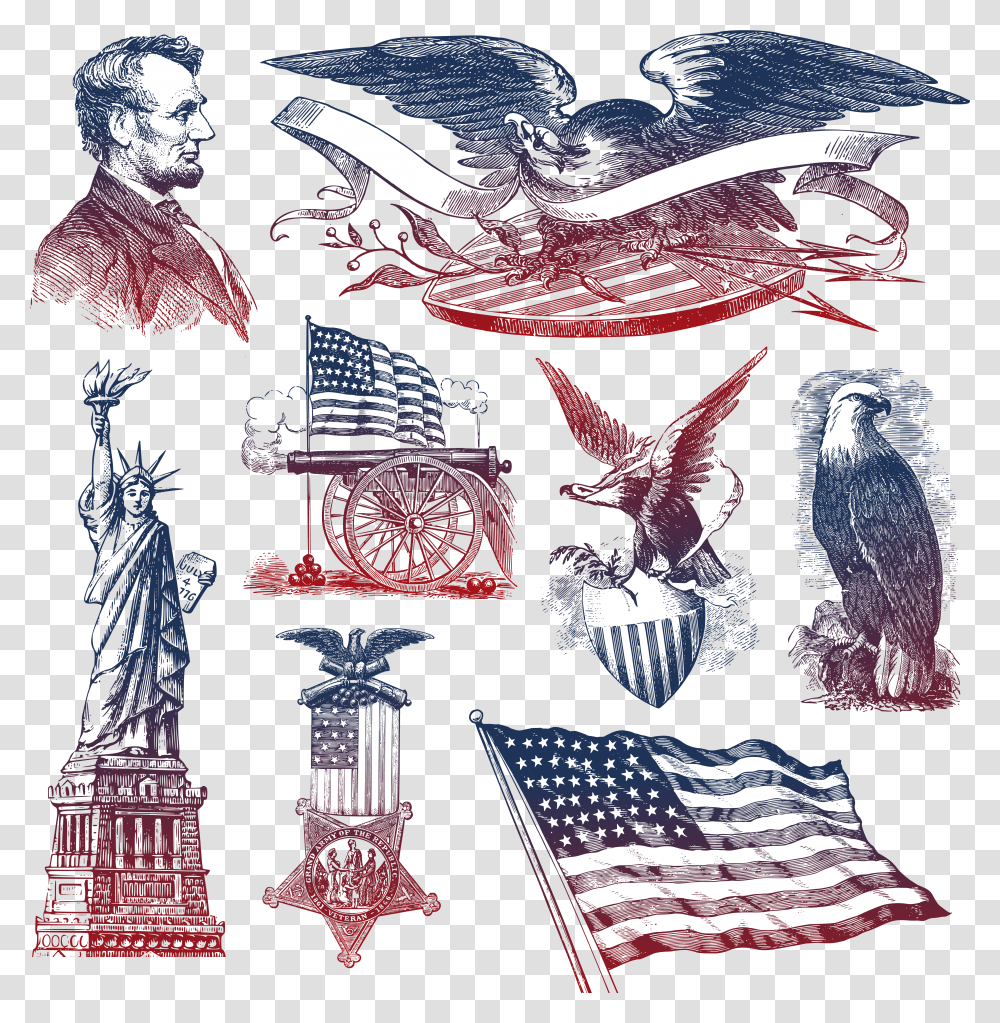 Eagle United Of Symbol Bald Collection States Clipart 4thy Of July, Person, Performer, Book, Comics Transparent Png