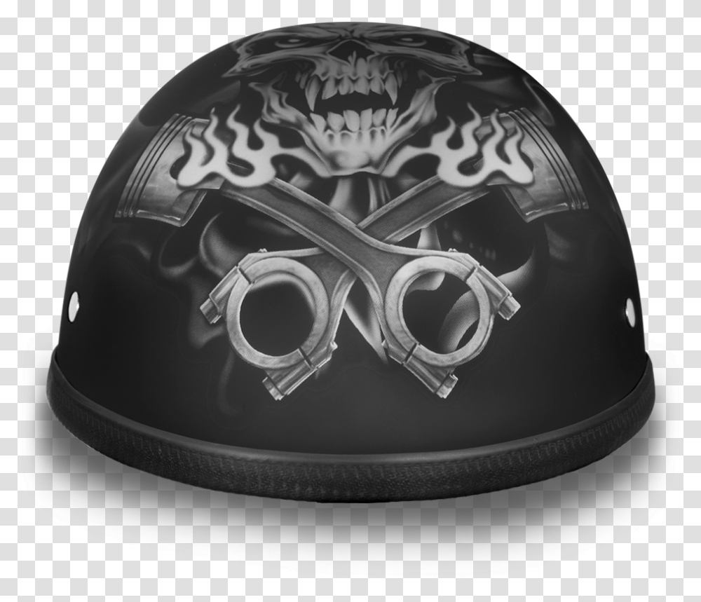 Eagle W Pistons Skull Daytona Helmets Motorcycle Helmet, Apparel, Hardhat, Crash Helmet Transparent Png