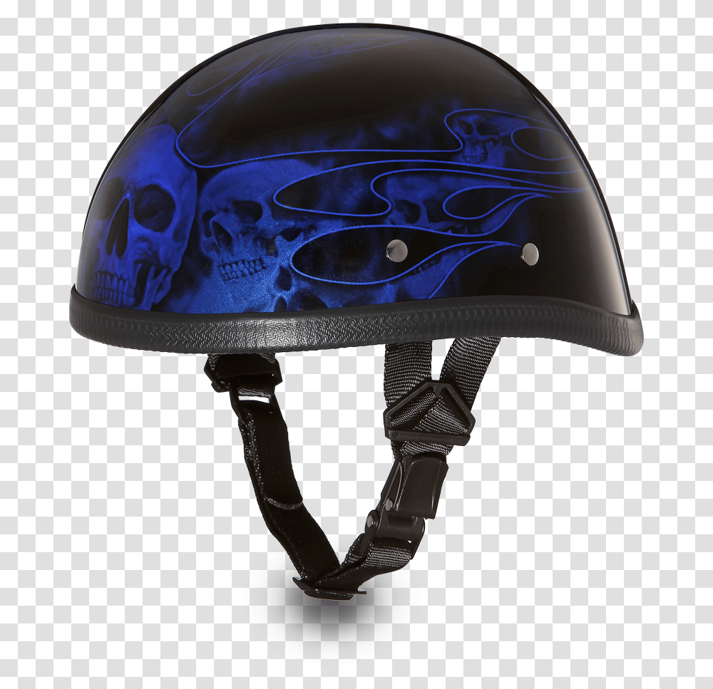 Eagle W Skull Flames Blue Daytona Helmets Motorcycle Helmet, Apparel, Crash Helmet, Hardhat Transparent Png