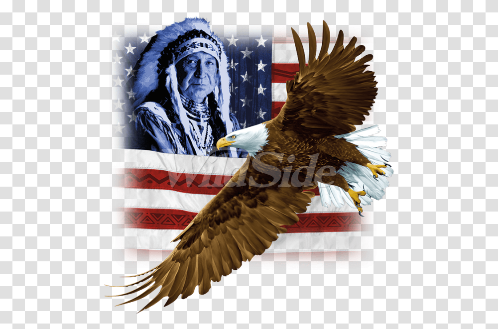 Eagle Wings Spread Clipart Black And White Hawk, Flag, Bird, Animal Transparent Png